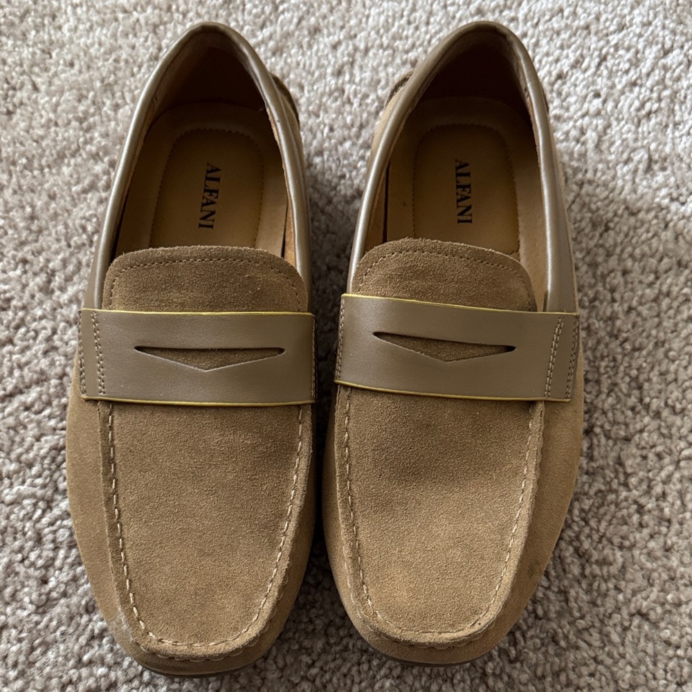 Alfani Men's Brown Slip-On Loafers